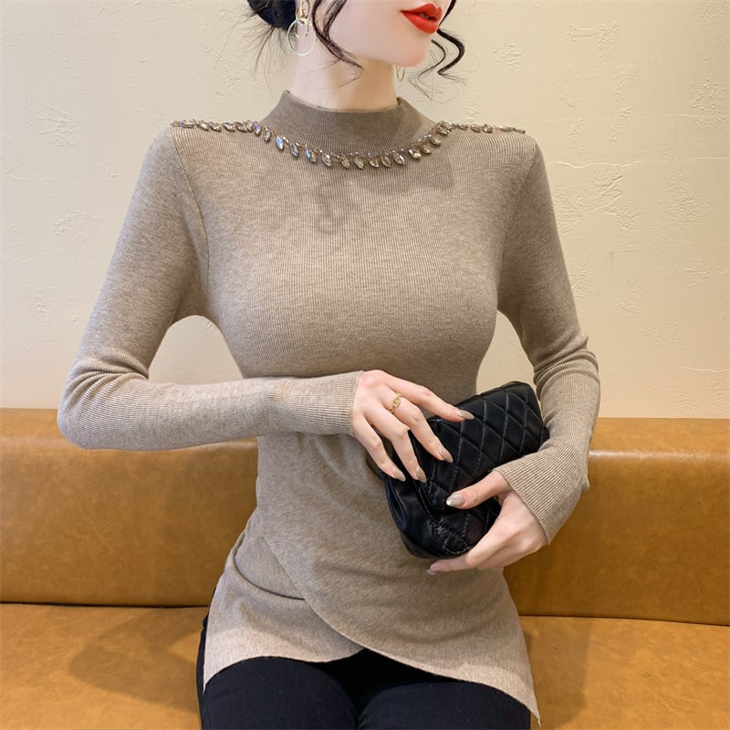 【tops】不規則 イレギュラーニットトップス　M27627