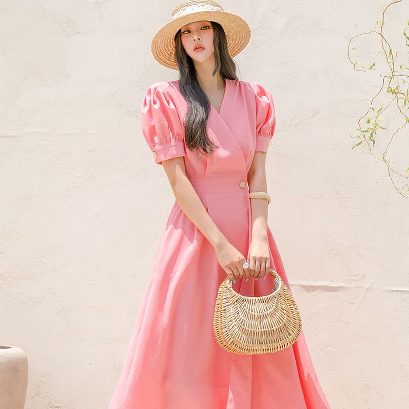 【dress】パフスリーブワンピース G20187
