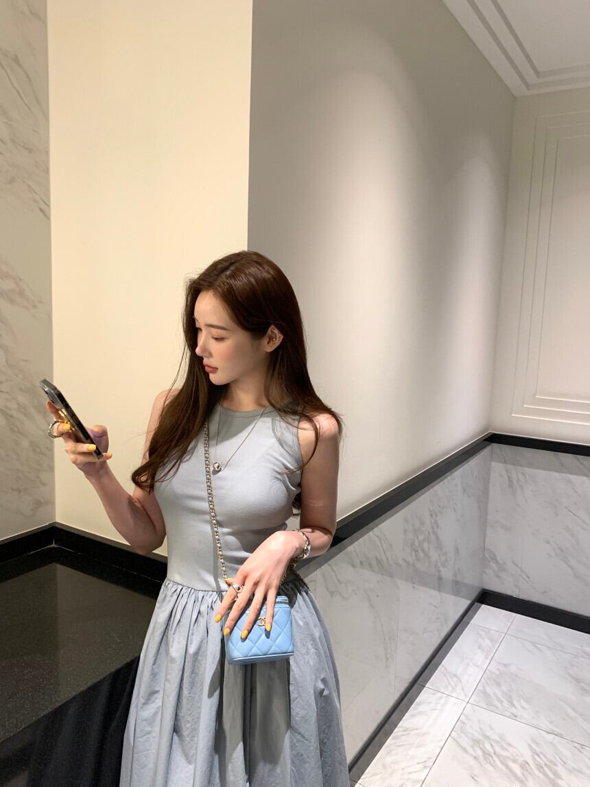 【dress】ギャザーノースリーブワンピース G20133