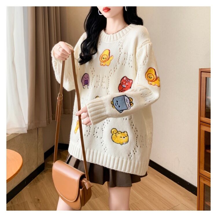【tops】カートゥーンニットセーター　M19175