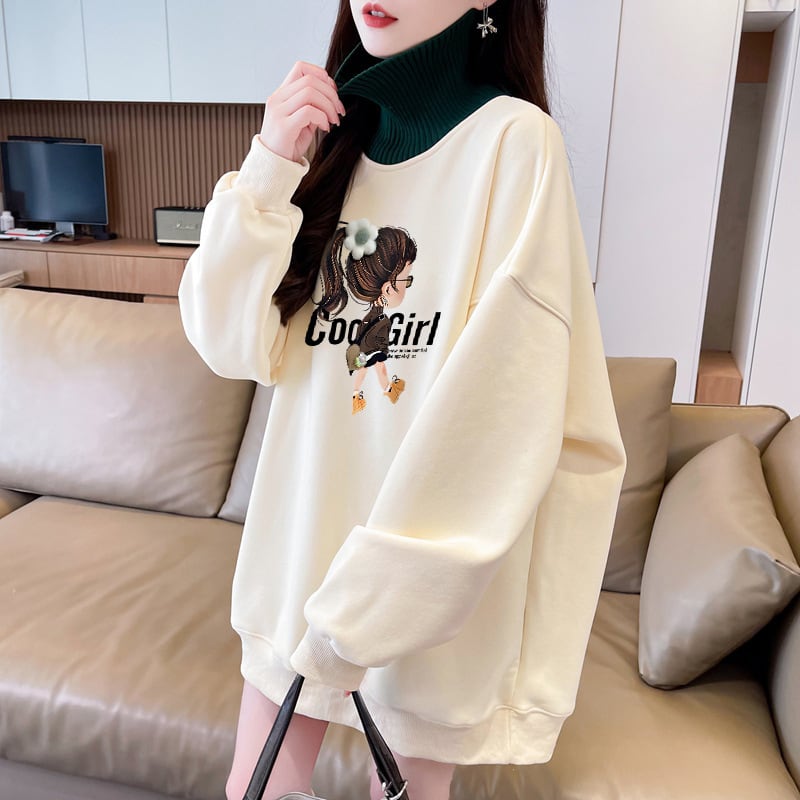 【tops】裹起毛切り替えプルオーバー　M28733