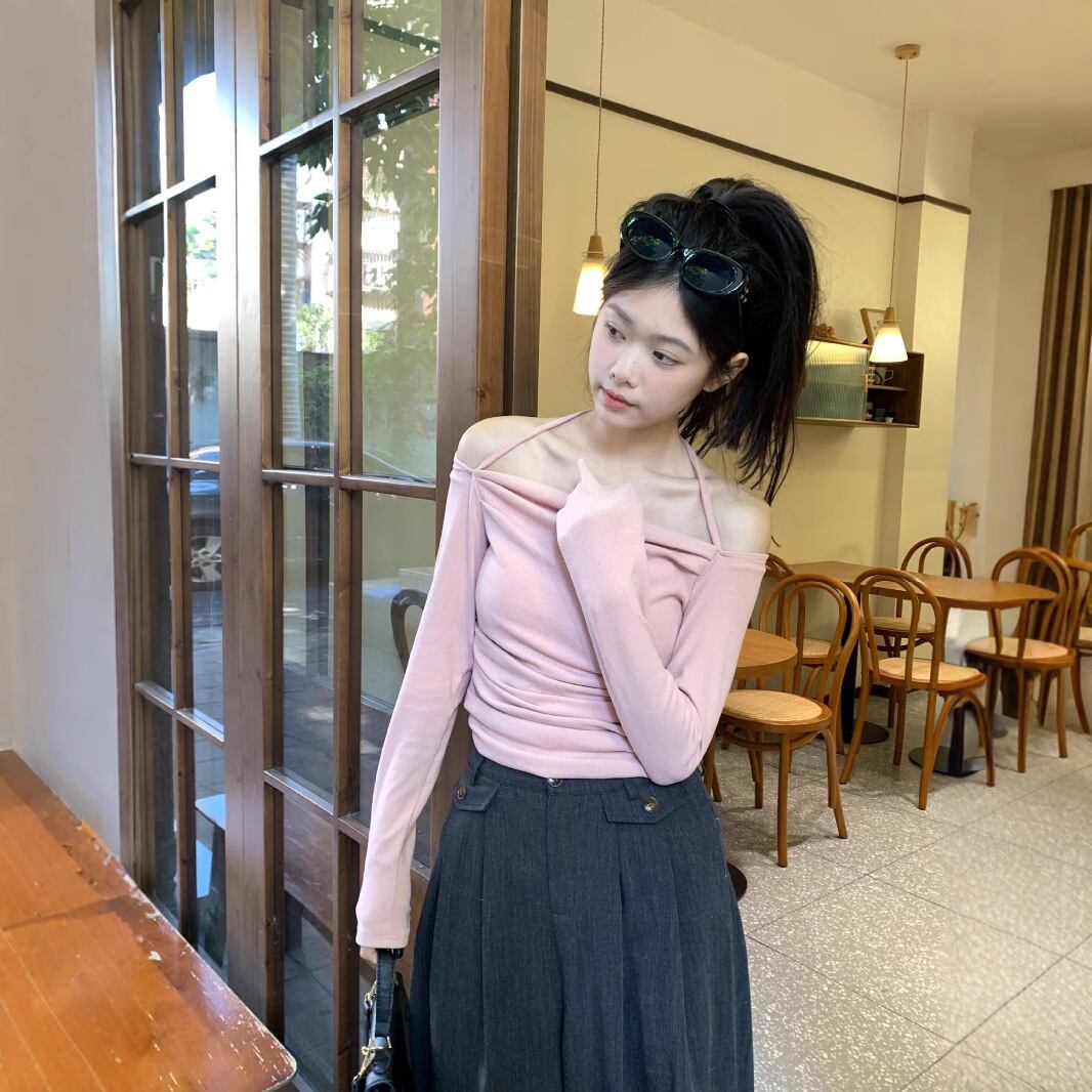 【tops】ボートネック長袖Tシャツ　M29631