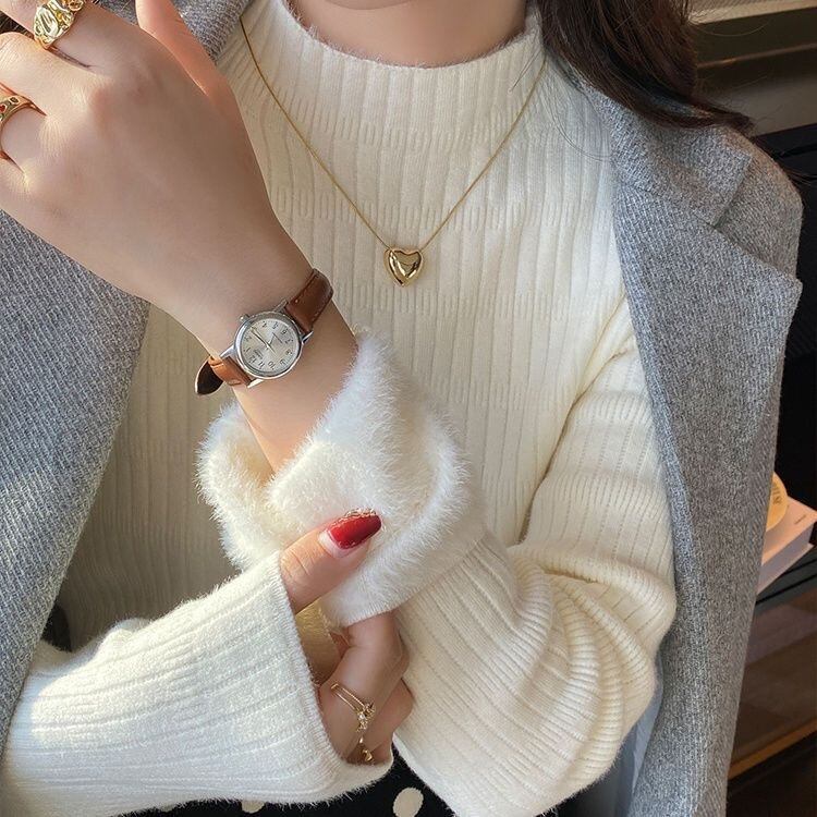 【tops】裹起毛ニットトップス　M26432