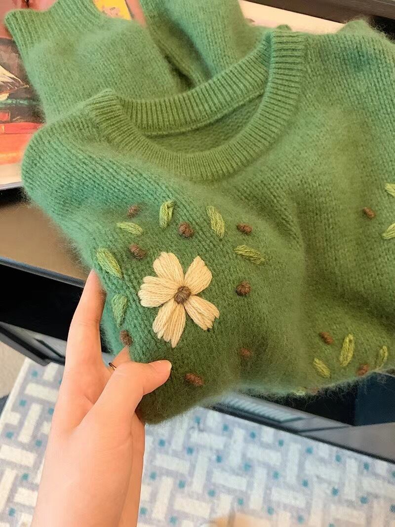 【tops】クルーネックニットセーター　M29295