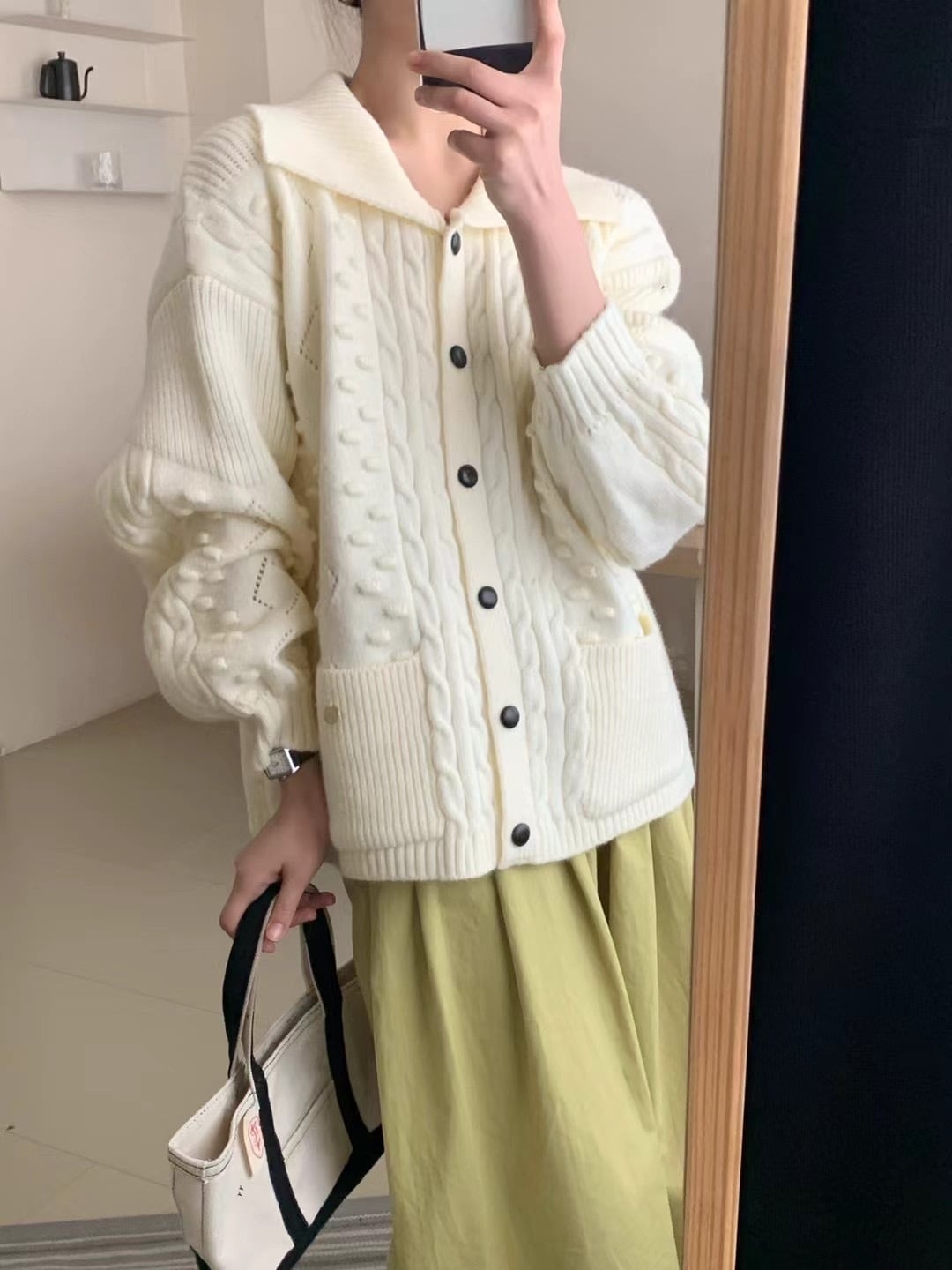 【outer】ニットカーデ　M27077