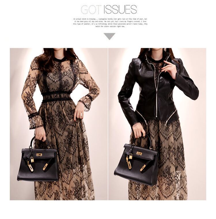 【dress】上品な質感!気質満点レトロファッション高品質レディースレースワンピース G5898