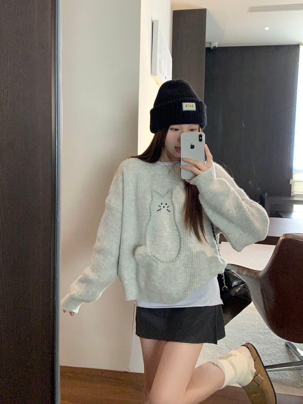 【tops】クルーネックニットセーター　M28833