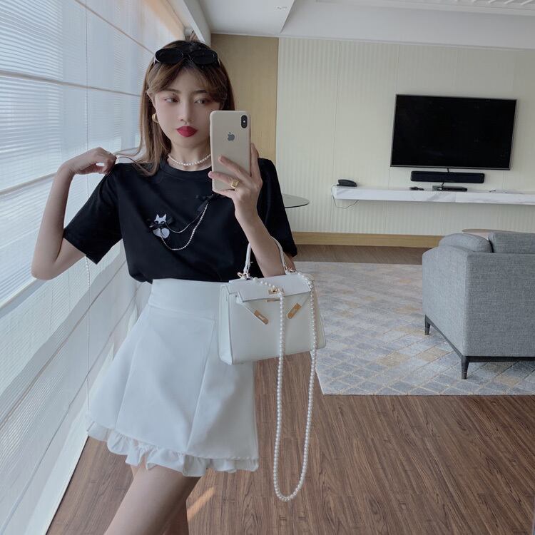 【bottoms】夏INS風Aライン合わせやすいボディラインショート丈スカートF0269