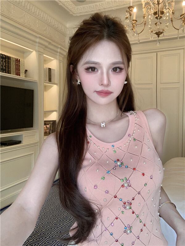 【tops】ビーズニットキャミソール G21217