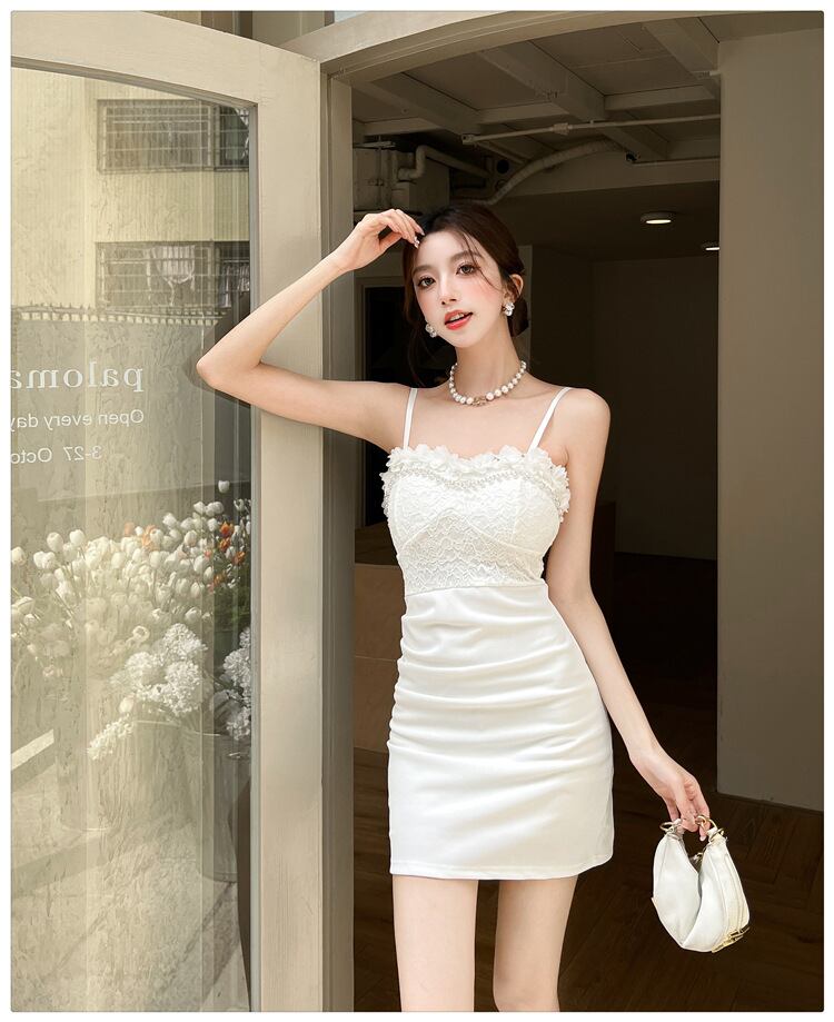 【dress】レース切り替えキャミワンピース　M29991