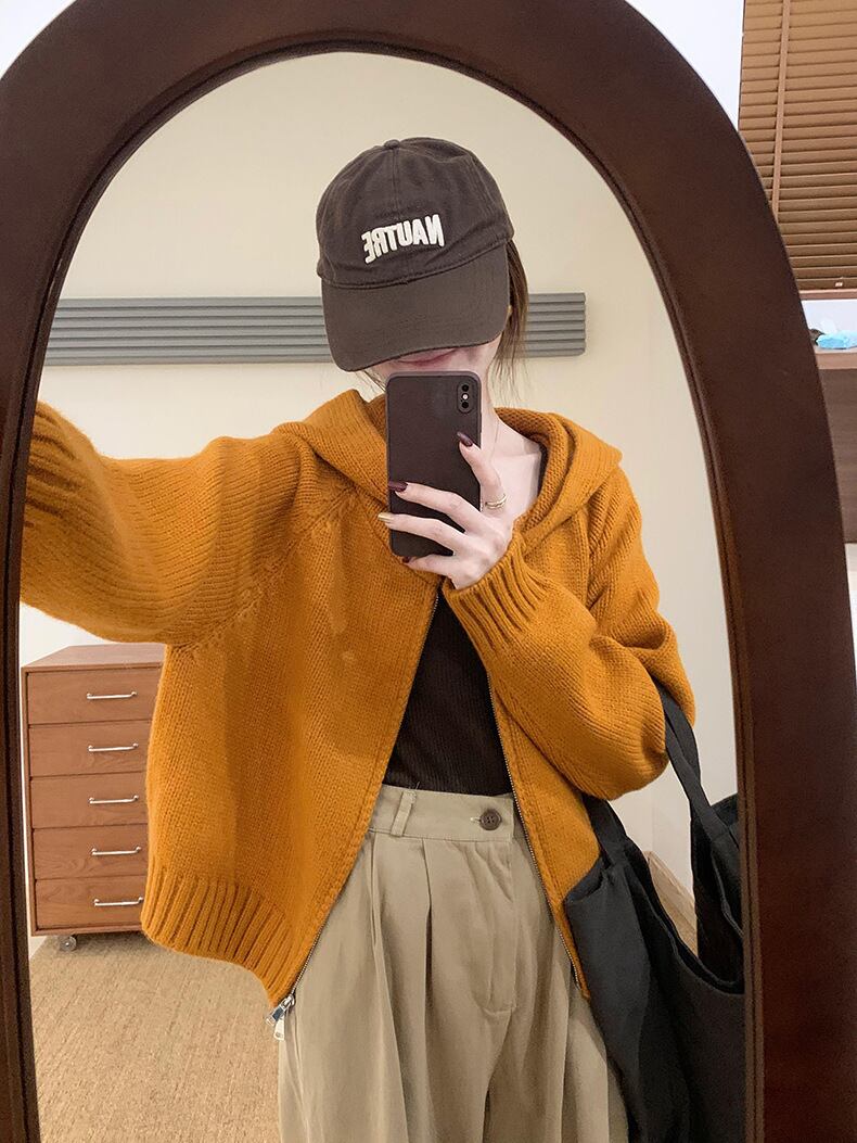 【outer】ファスナーニットカーデ　M27078