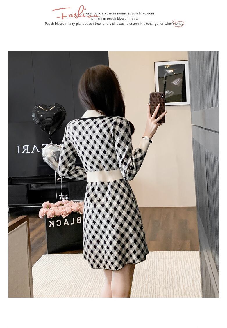 【dress】大人らしい エレガントニットワンピース　M17506