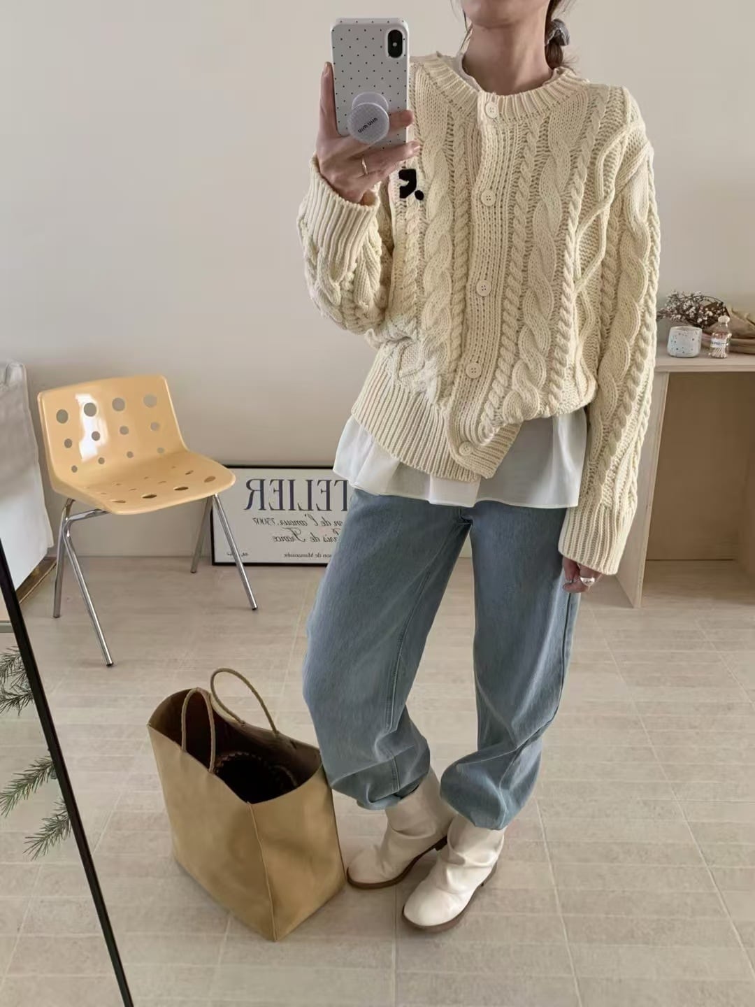 【outer】ニットカーデ　M28823