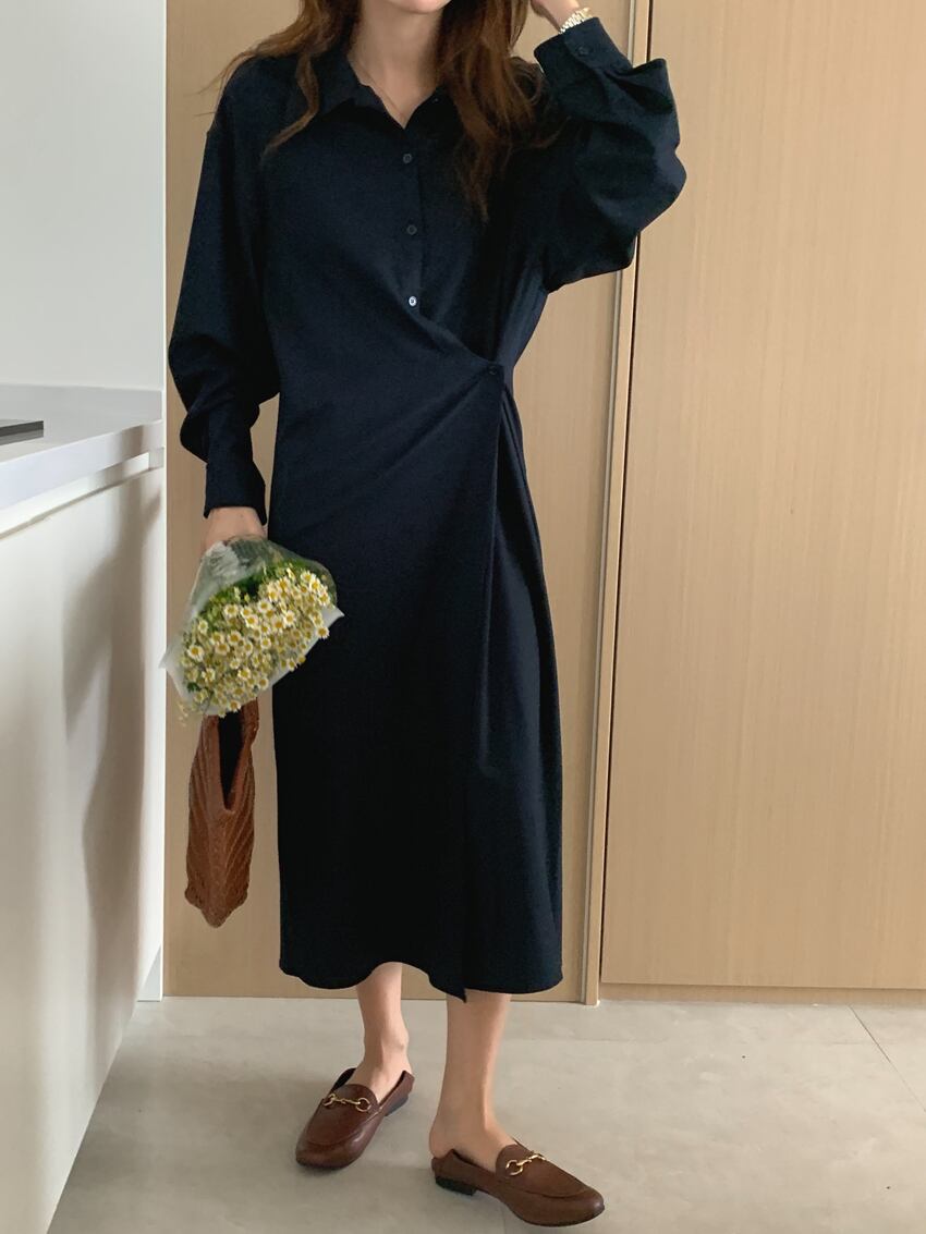 【dress】シャツワンピース　M18666