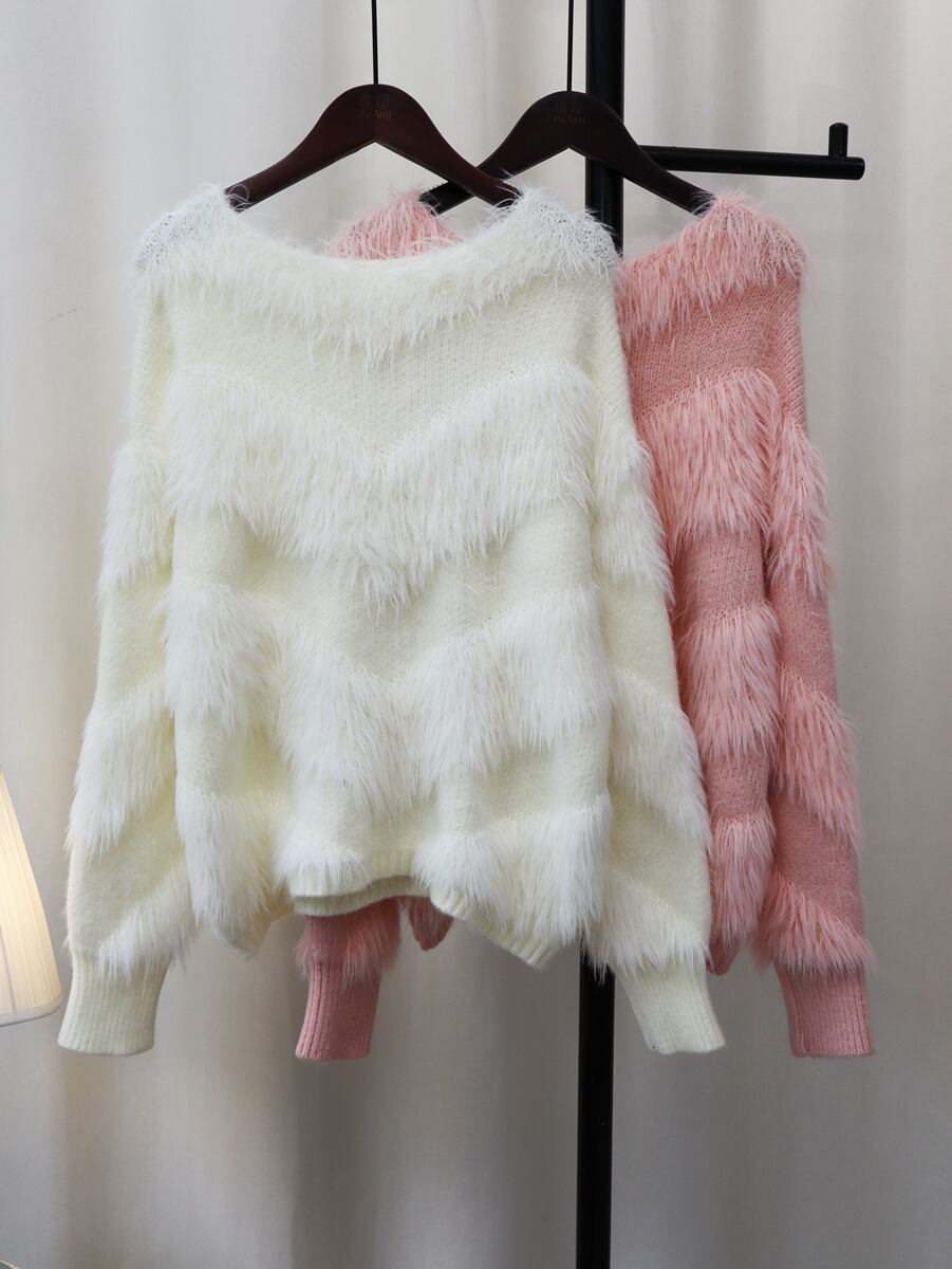 【tops】フェザーニットセーター　M18071