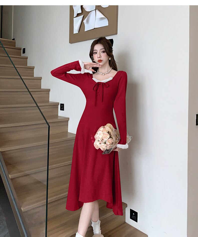 【dress】ファーワンピース　M19046