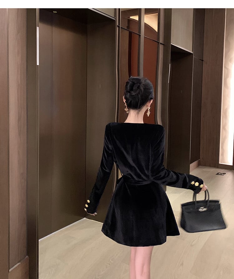 【dress】ボタンデザインワンピース　M27035