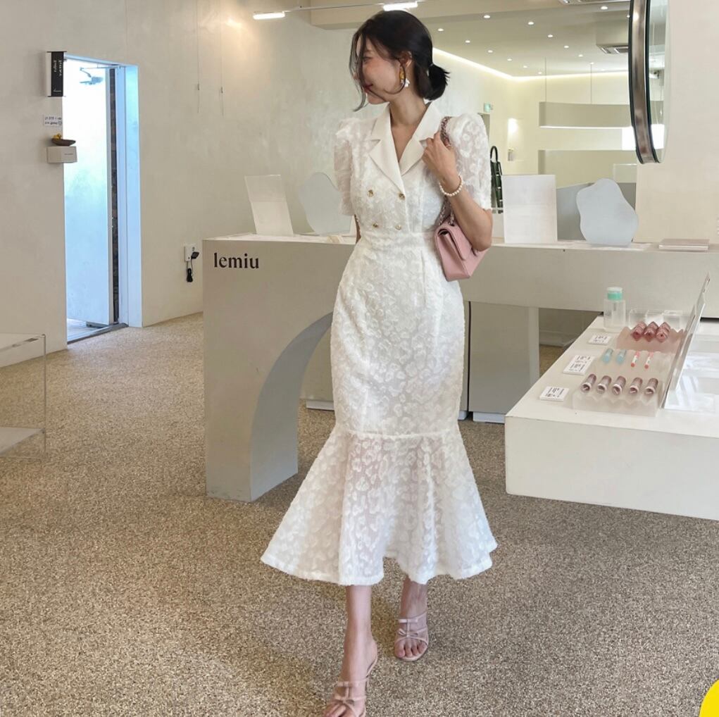 【dress】レースマーメイドワンピース　M29770