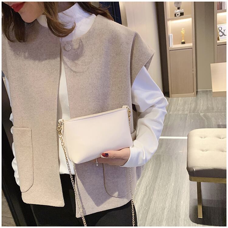 【小物】大活躍 高級感 ファッション定番無地肩掛け斜め掛けバッグ