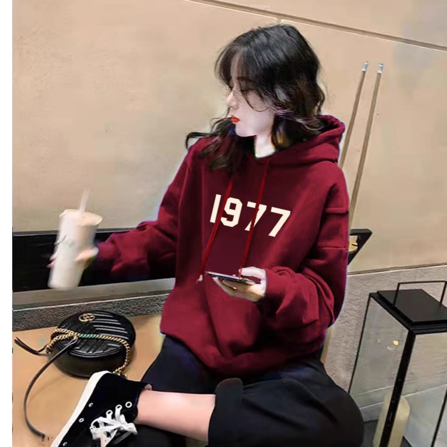 【tops】春秋フード付きパーカーG23433