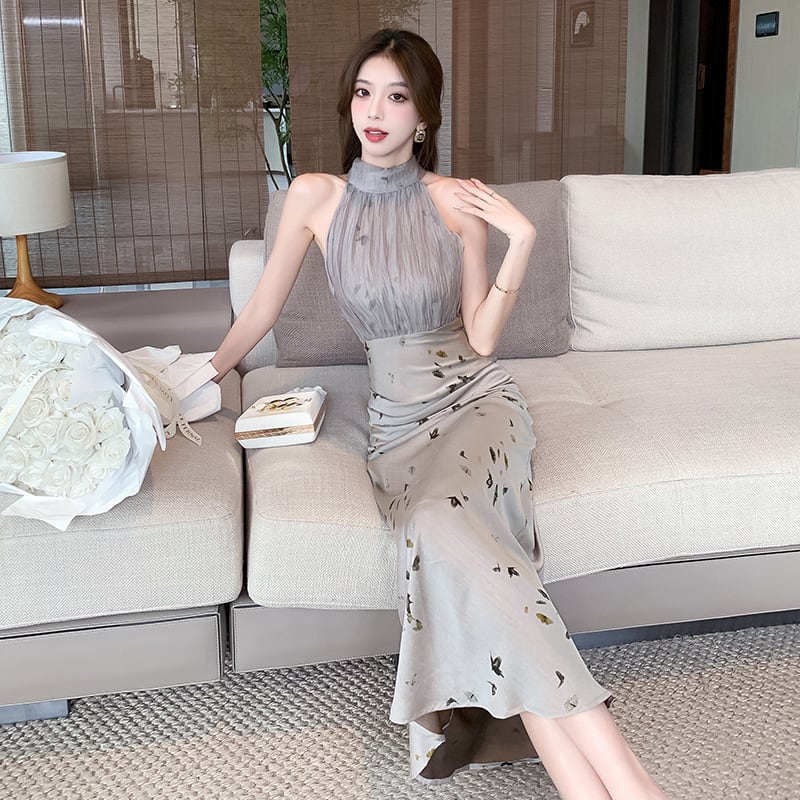 【dress】ノースリーブ切り替えワンピース　M24298