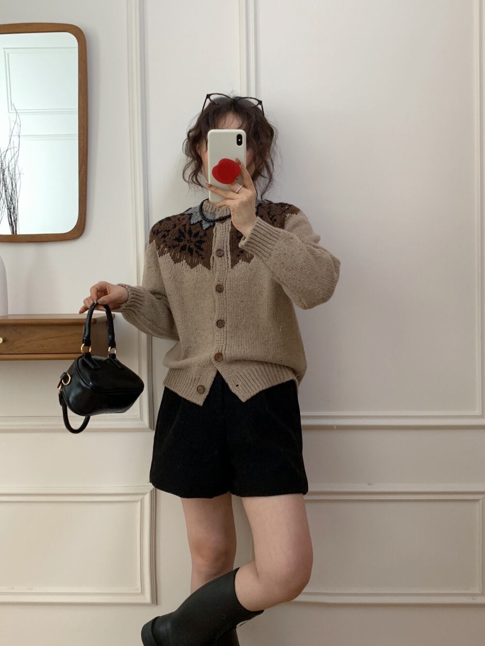 【outer】クルーネックニットカーデ　M27105