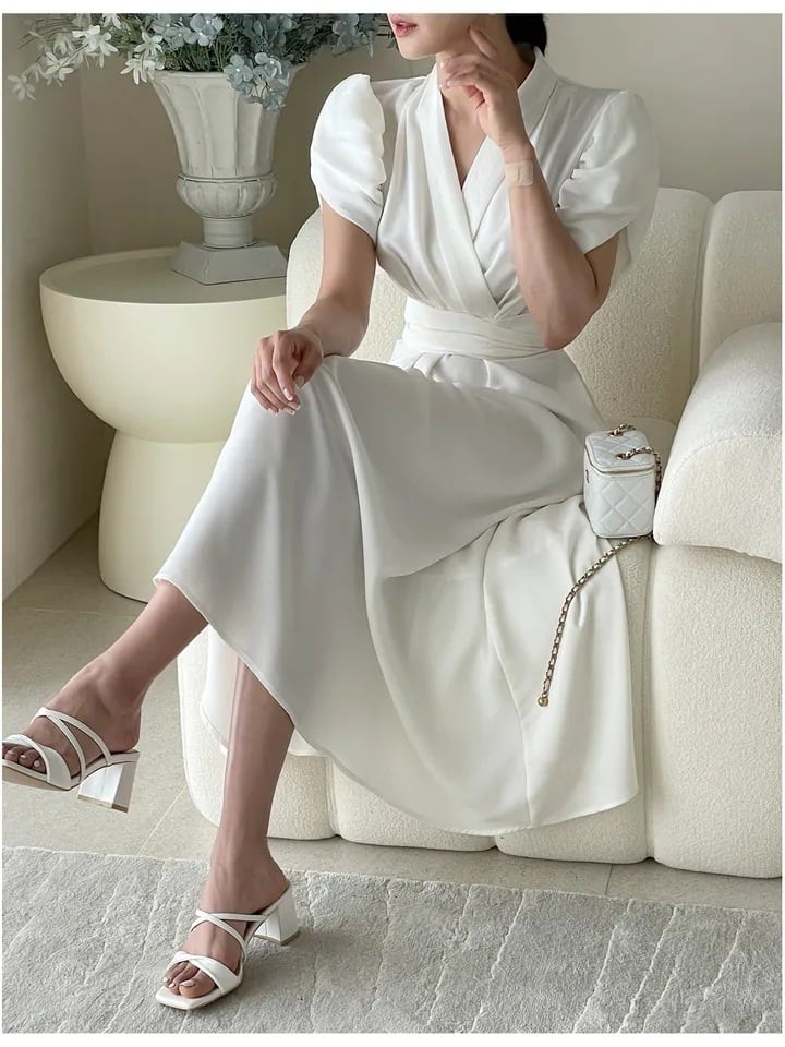 【dress】Vネックデートワンピース　M24904