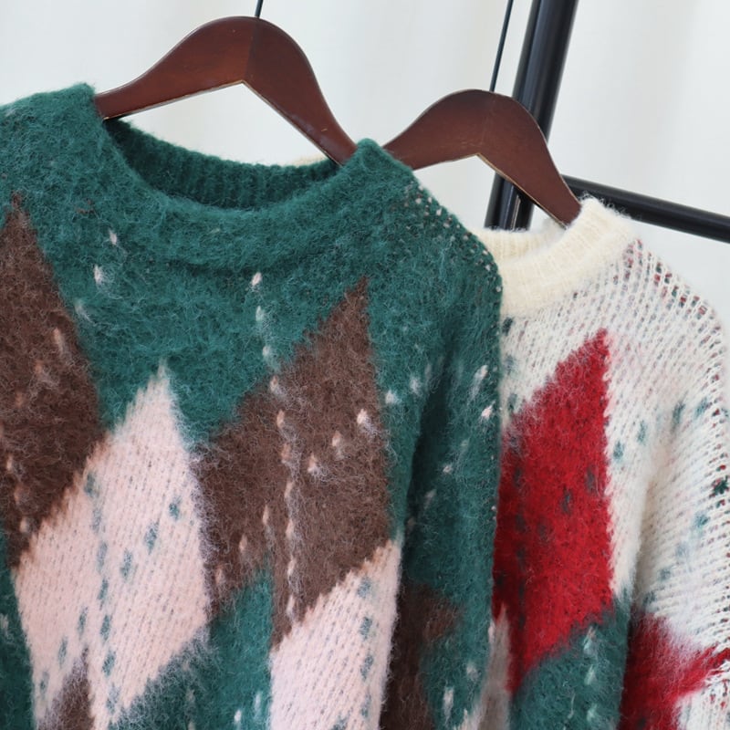 【tops】ダイヤモンドニットセーター　M28094