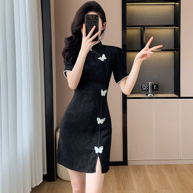 【dress】体型カバーリボンワンピース G21101