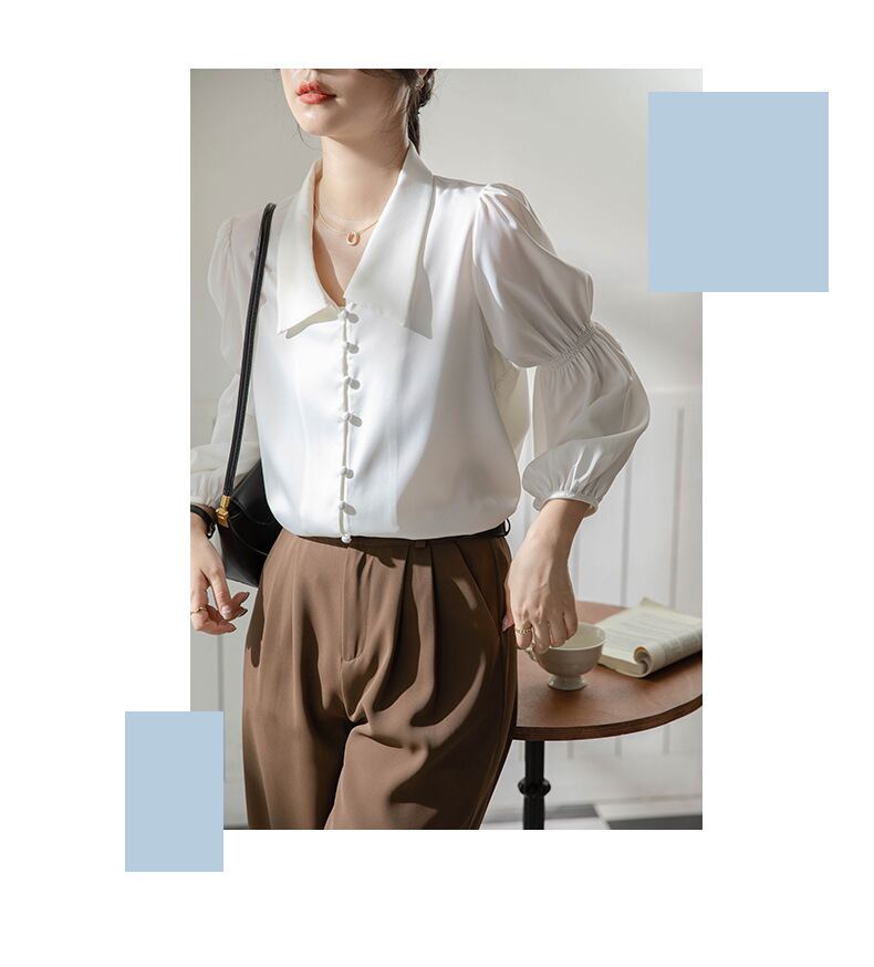 【tops】ランタンスリーブ ブラウスG20471