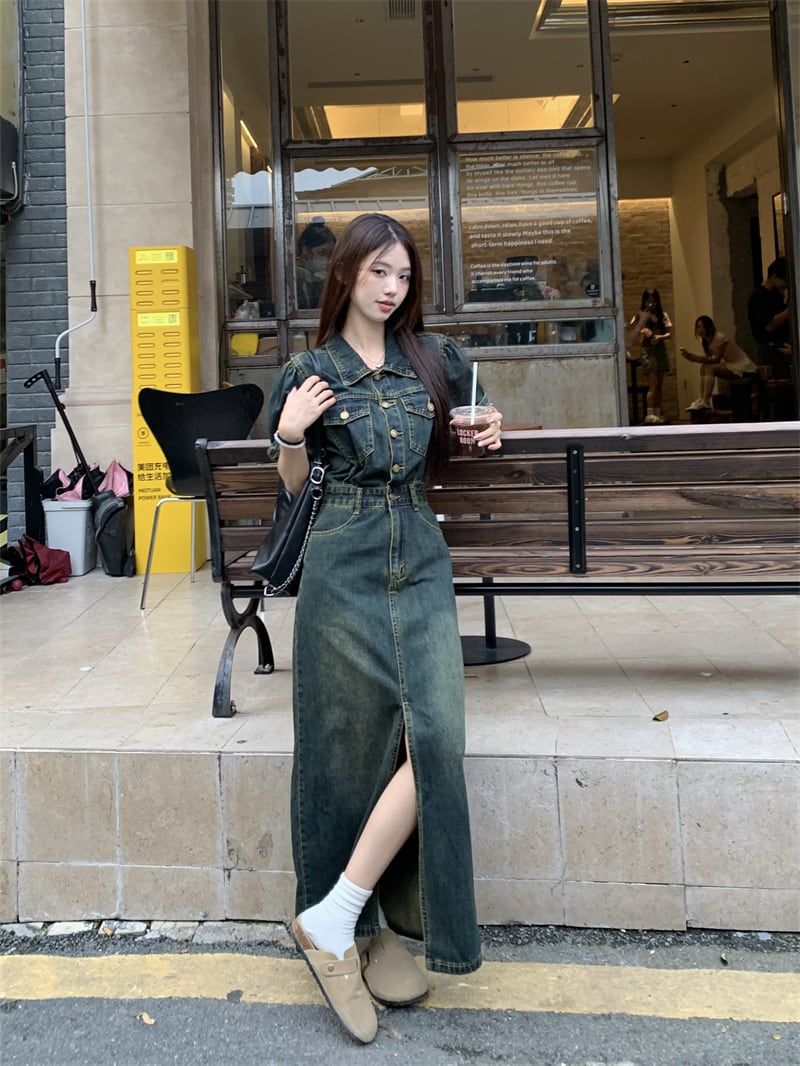 【dress】デニムワンピース　M24038