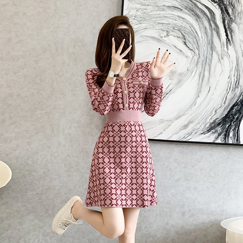 【dress】ニットワンピース　M25502