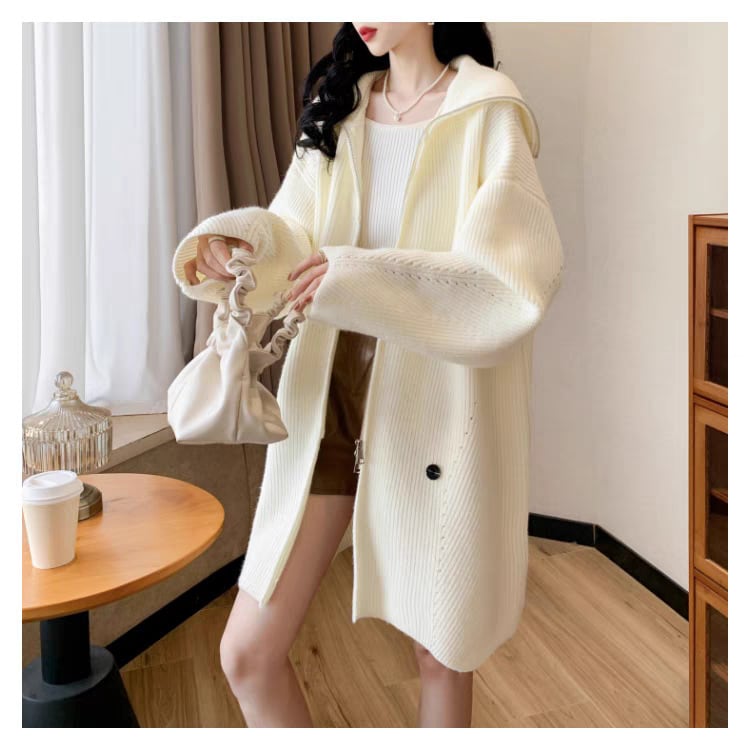 【outer】ファスナーニットカーデ　M28487