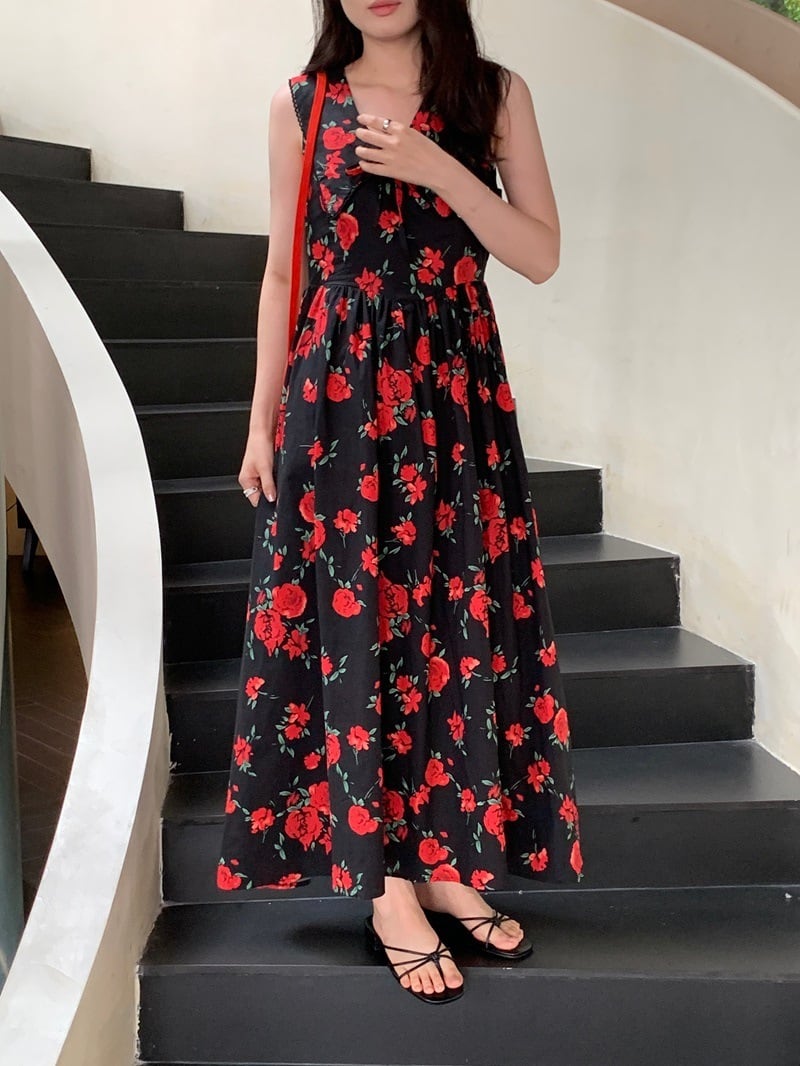 【dress】花柄ワンピース　M24869