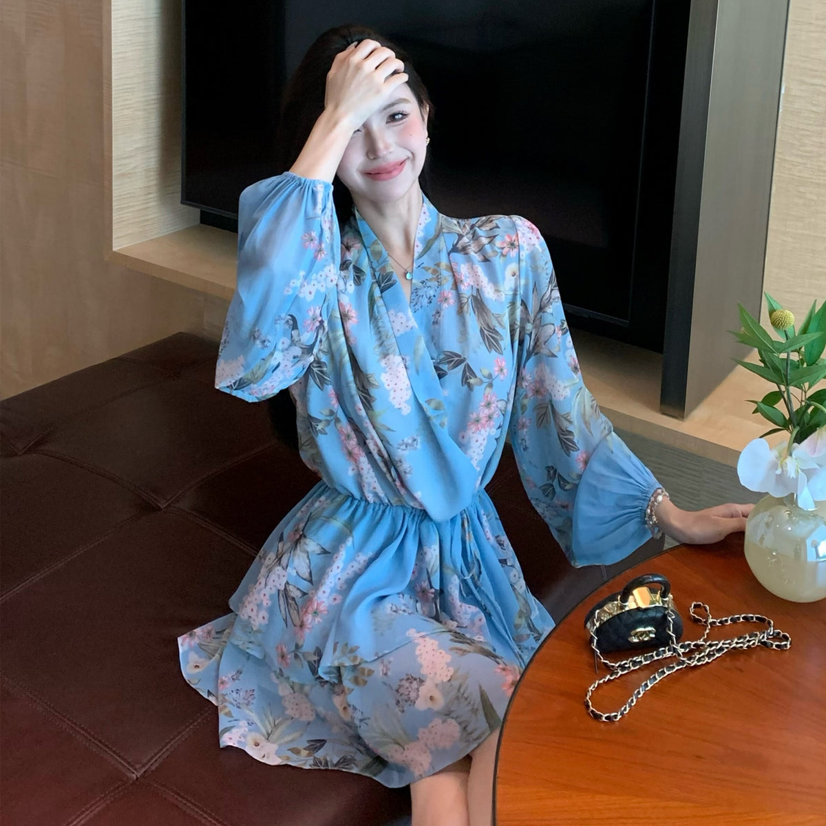 【dress】花柄ワンピース　M24516