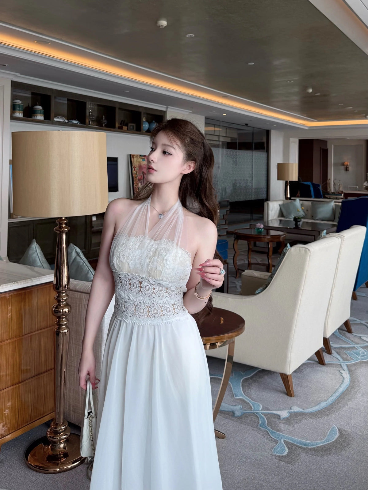 【dress】3WAYレースドッキングロングワンピース N3588