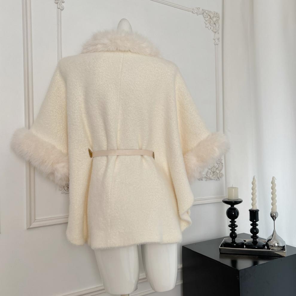 【outer】ファーケープコート　M27723