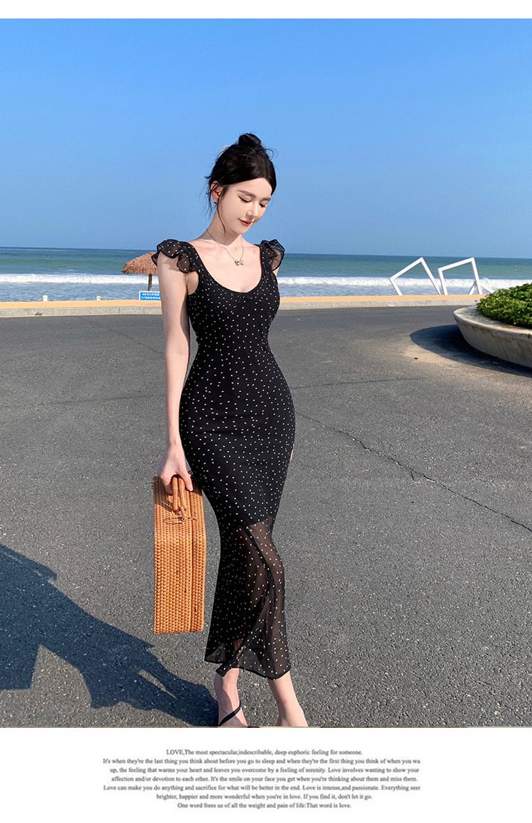 【dress】ドット柄ワンピース　M24708