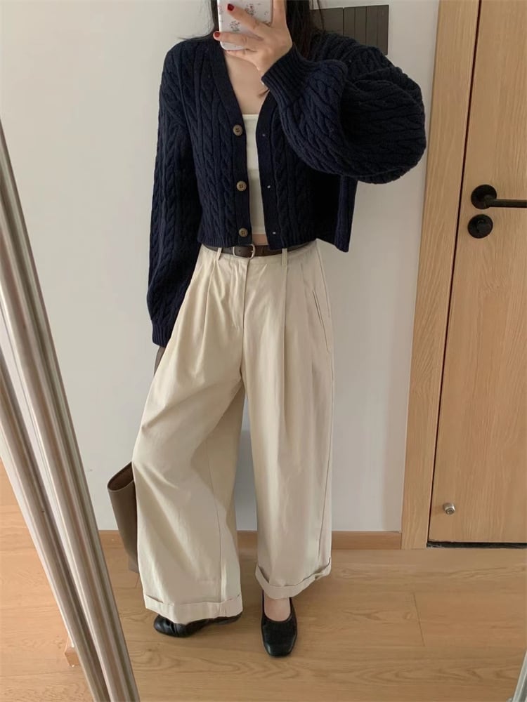 【outer】Vネックニットカーデ　M25968