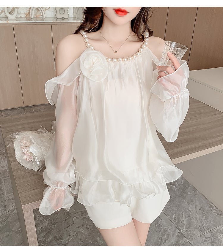 【tops】オフショルダーブラウス　M29371