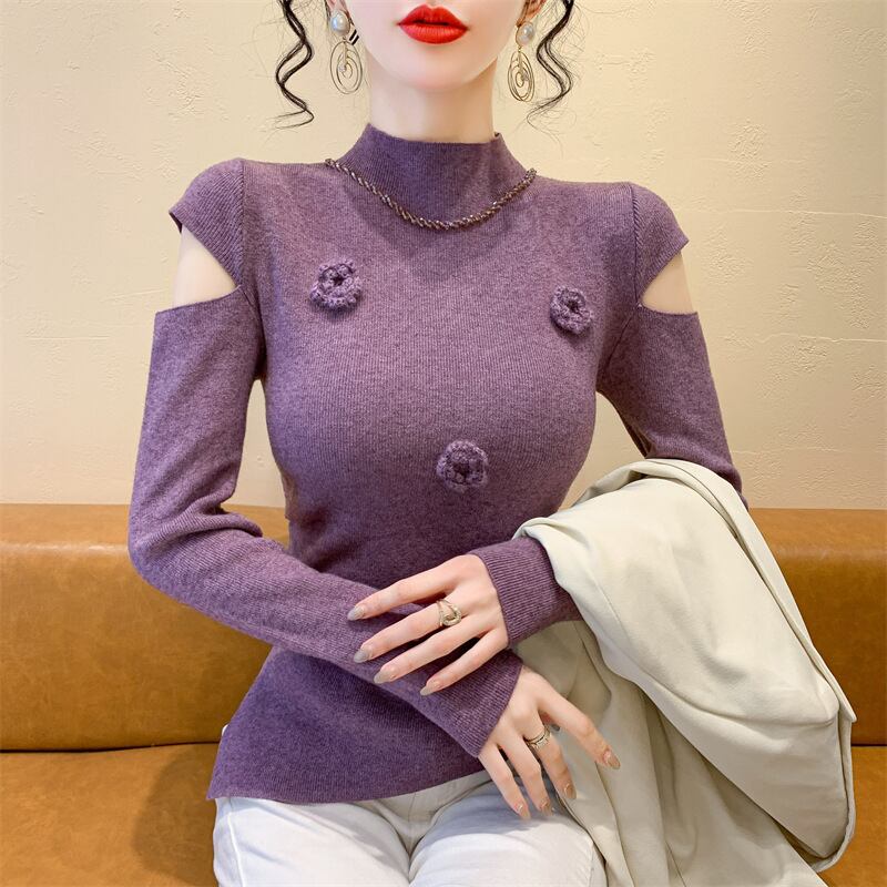 【tops】立体フラワーニットトップス　M27967