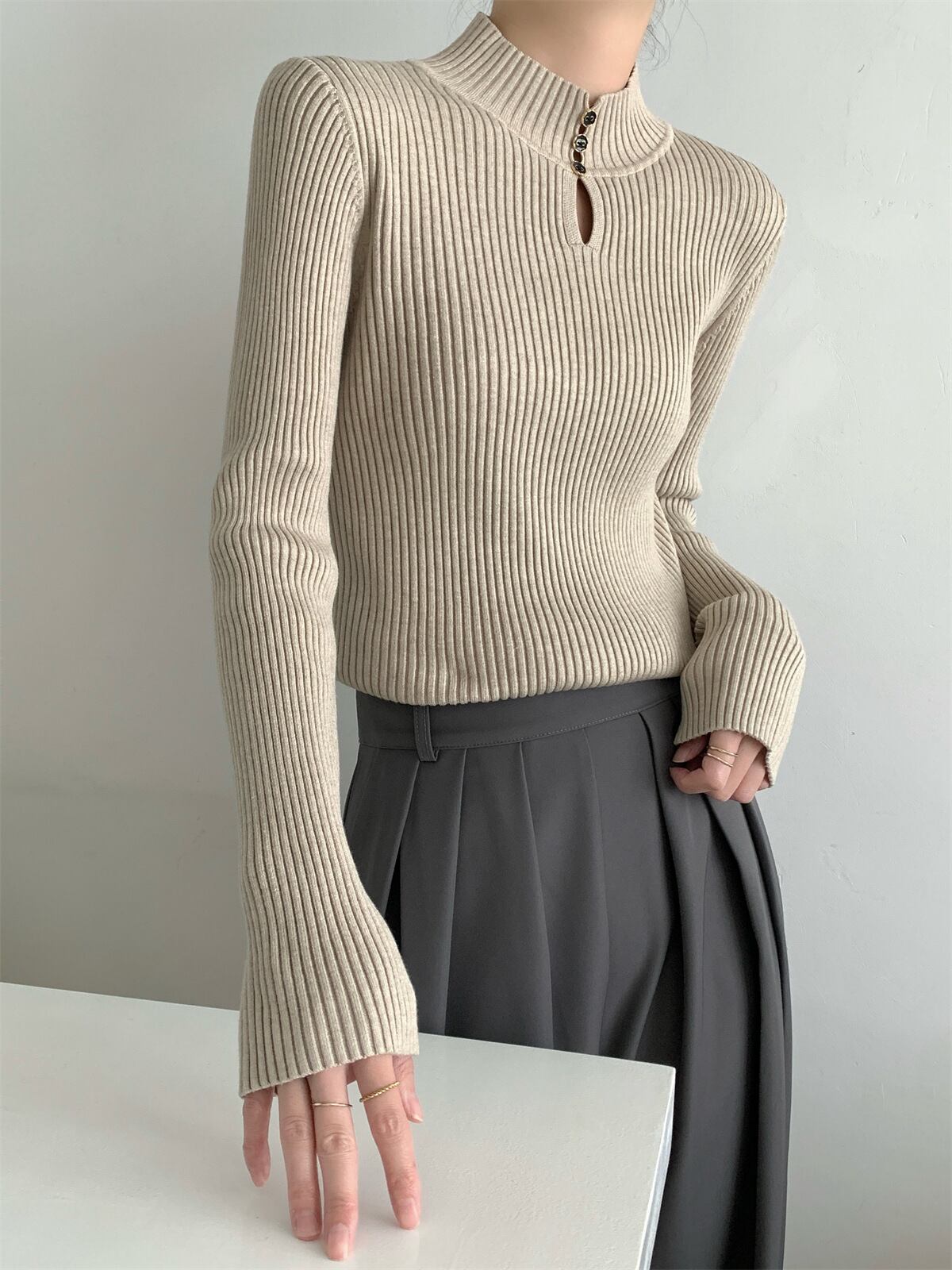 【tops】ニットトップス　M27664