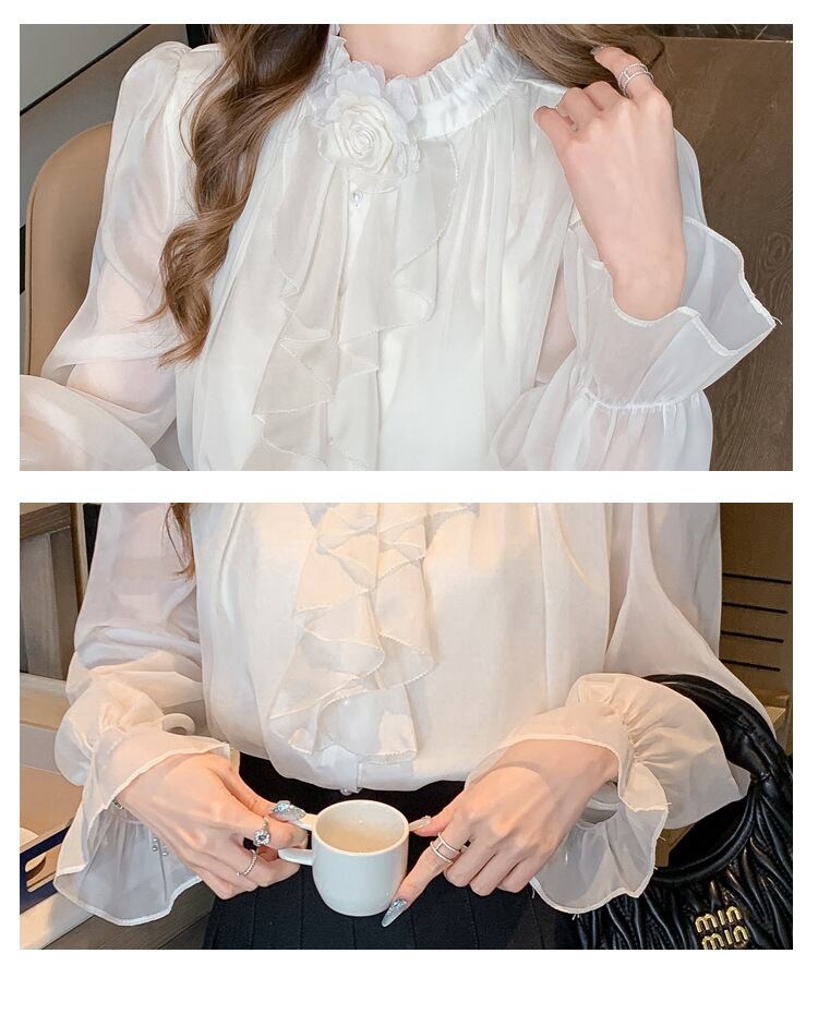 【tops】フリルブラウス　M29033