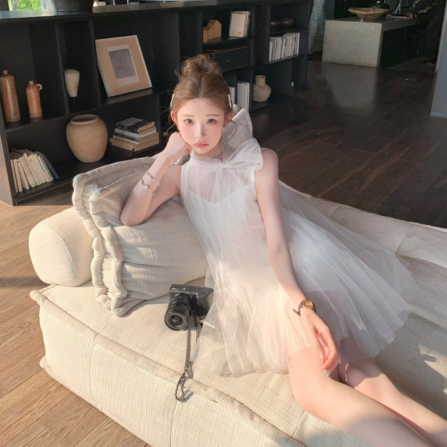 【dress】リボンチュールワンピース　M30759
