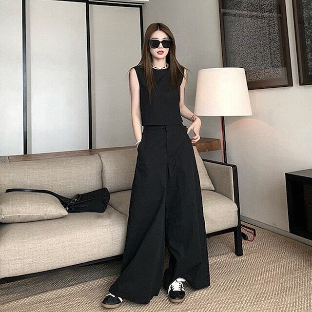 【set】2WAYタンクトップ+ワイドパンツ2点セットF7363