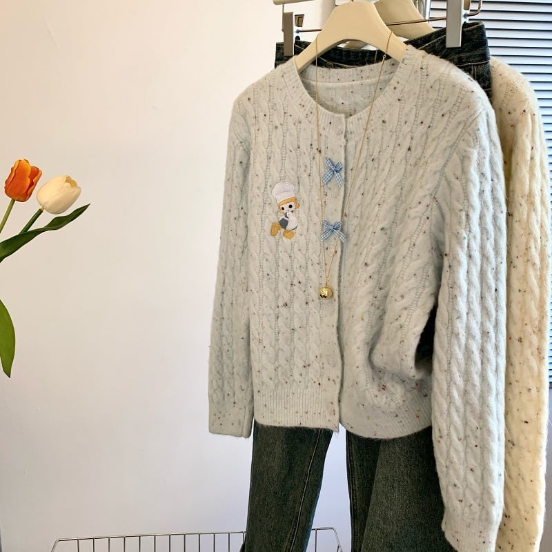 【outer】刺繍ニットカーデ　M29261