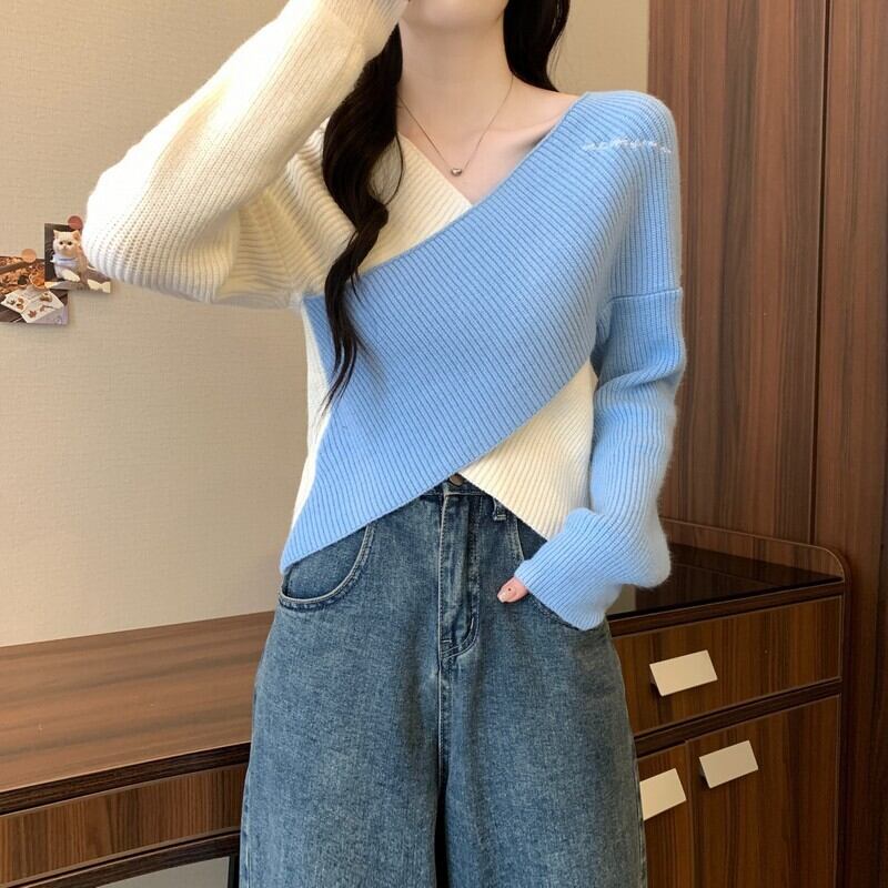 【tops】クロスニットトップス　M28275