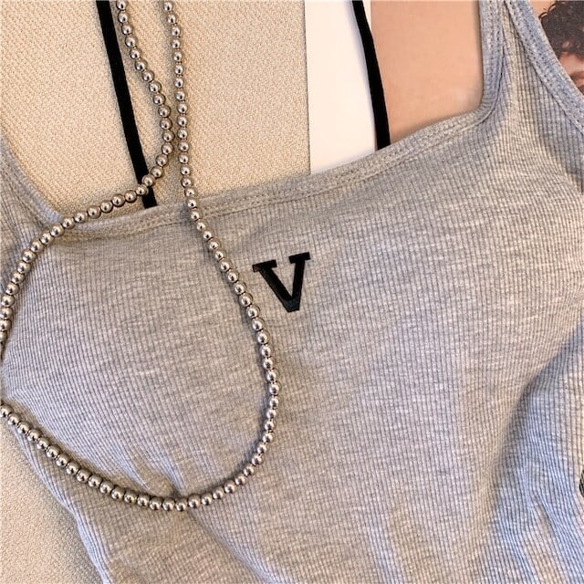 【tops】2色ニットキャミソールF7366