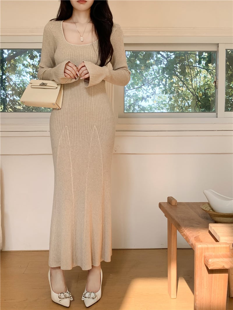 【dress】マーメイドニットワンピース　M26998