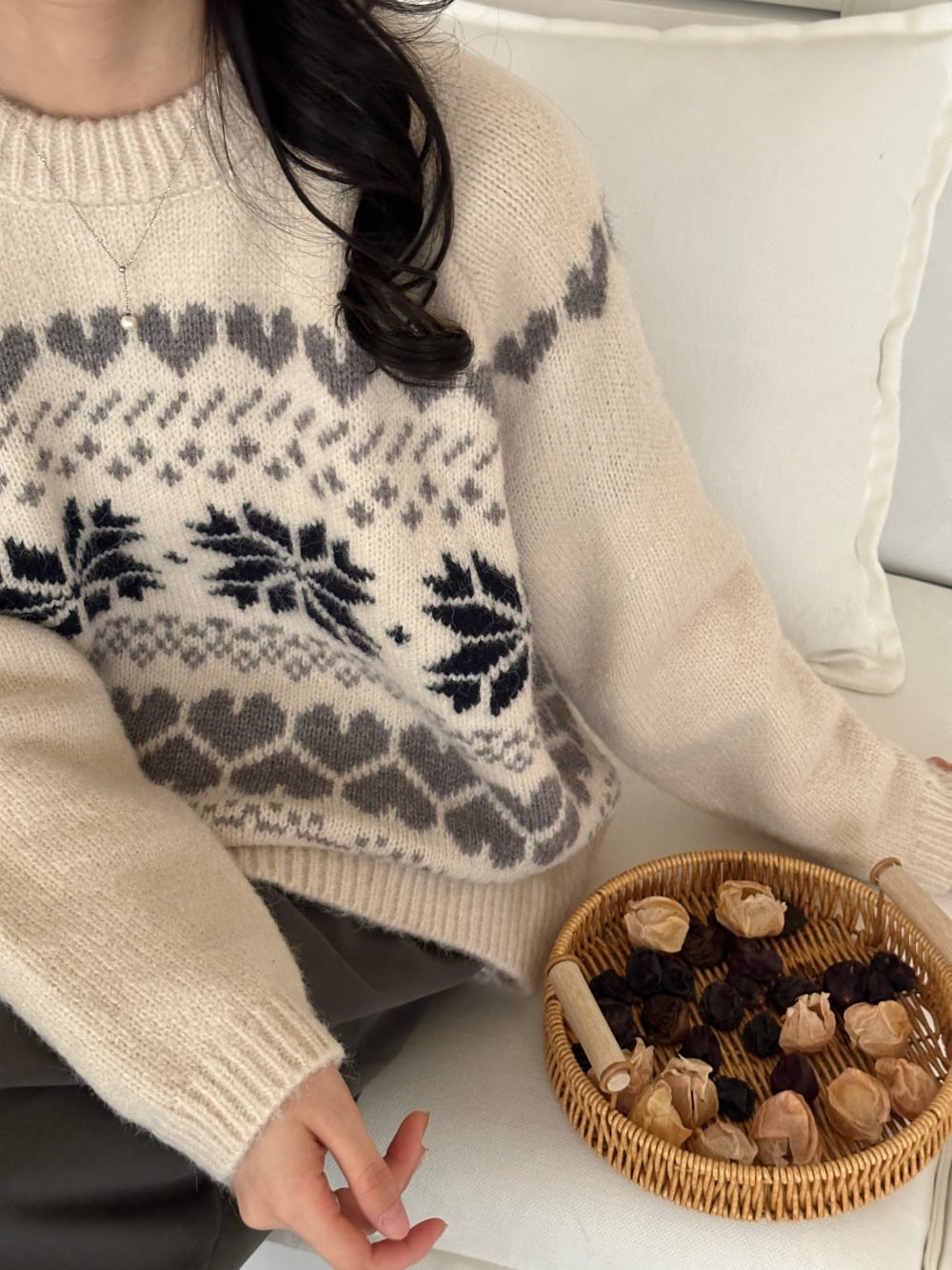 【tops】クルーネックニットセーター　M27111